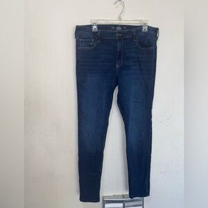 Hollister High Rise Super Skinny Jeans Dark Wash Stretch Size 16R W33